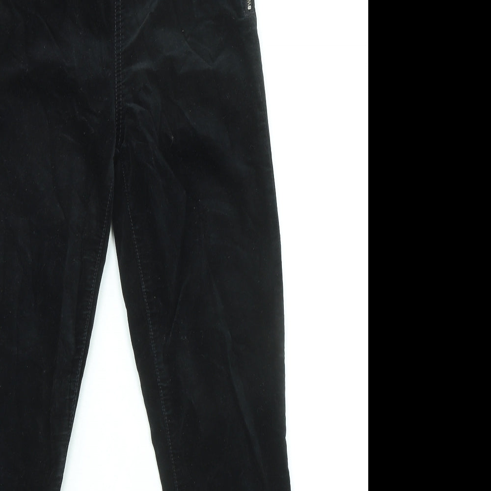 Gap Womens Black Cotton Trousers Size 26 in L28 in Regular Zip