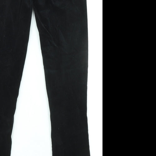 Gap Womens Black Cotton Trousers Size 26 in L28 in Regular Zip