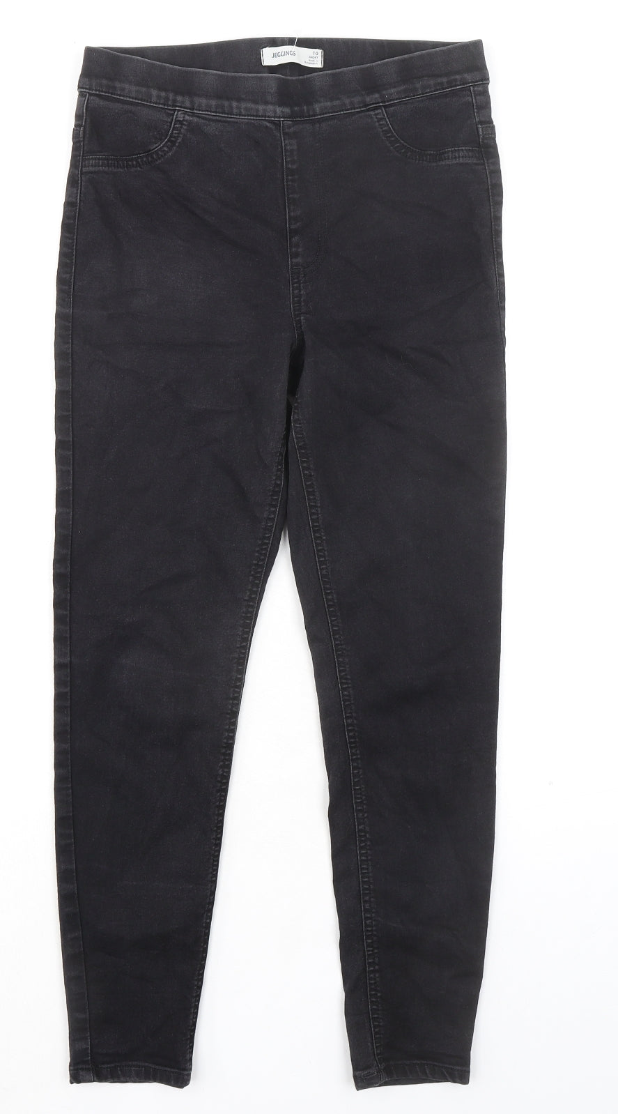 Marks and Spencer Womens Black Cotton Jegging Jeans Size 10 L25 in Regular