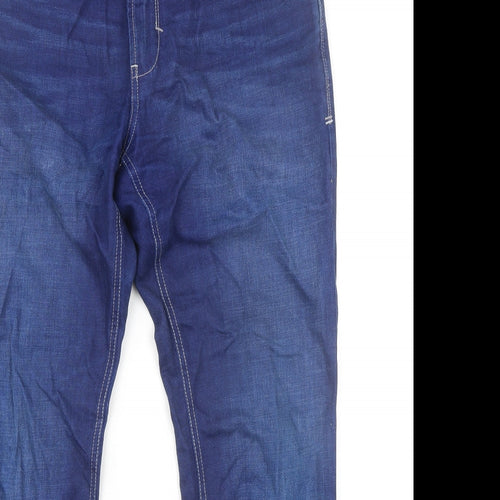 Mish Mash Mens Blue Cotton Straight Jeans Size 34 in L30 in Regular Zip