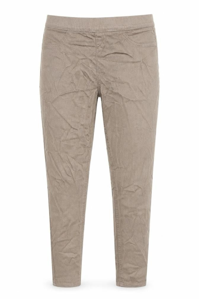 Marks and Spencer Womens Beige Cotton Trousers Size 30 in L26 in Regular