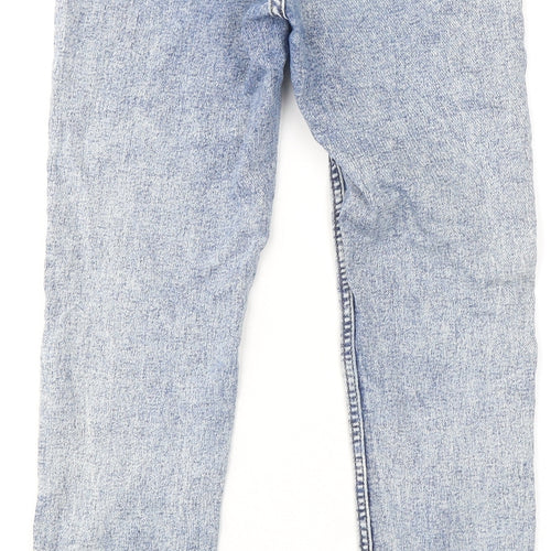 Divided by H&M Womens Blue Cotton Skinny Jeans Size 8 L29 in Regular Zip