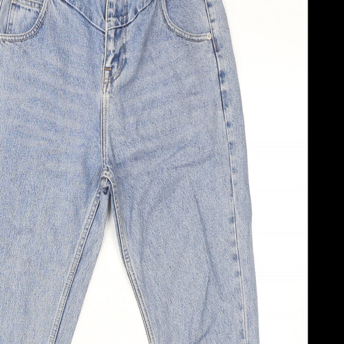 River Island Womens Blue Cotton Tapered Jeans Size 12 L28 in Regular Zip