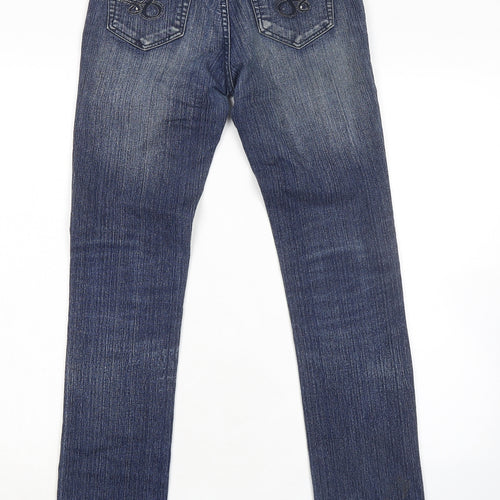 E.D.I jeans Womens Blue Cotton Skinny Jeans Size 24 in L30 in Regular Zip
