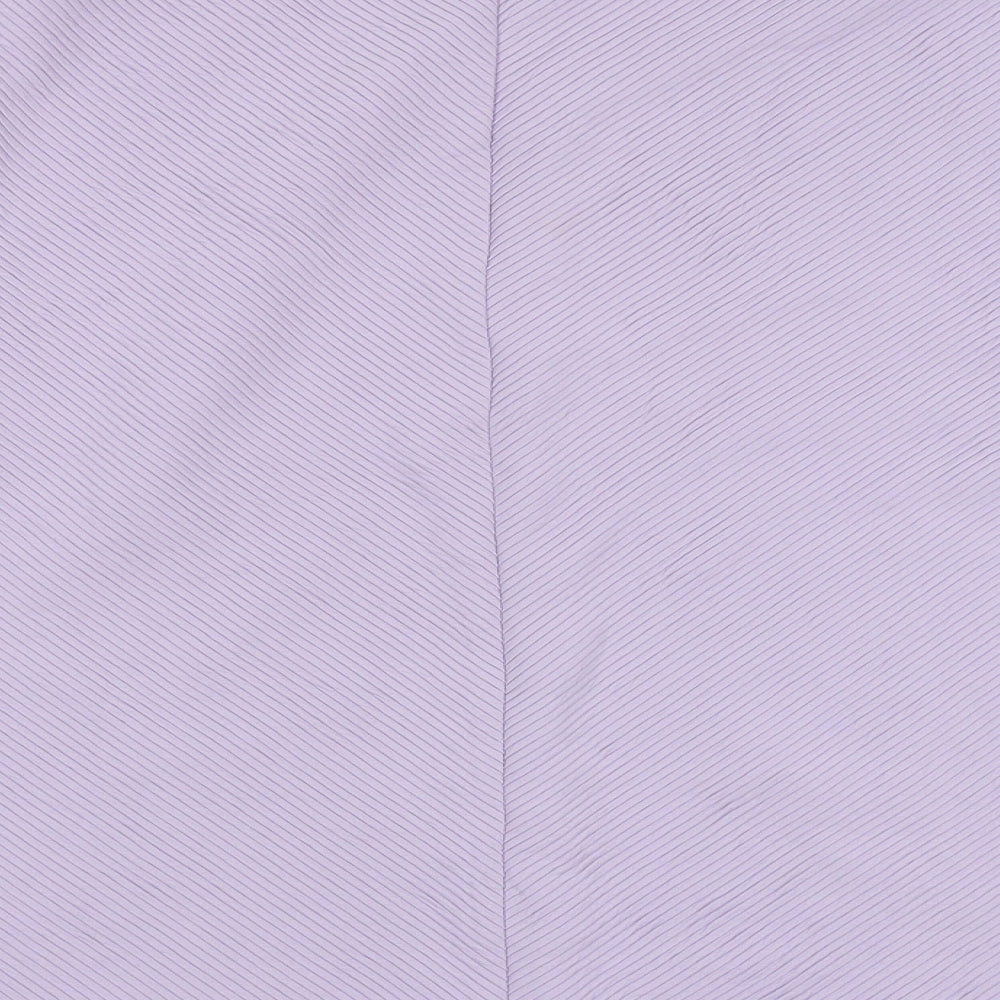 H&M Womens Purple Polyester Basic Blouse Size M Boat Neck