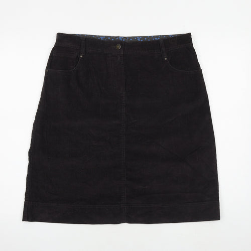 MANTARAY PRODUCTS Womens Grey Cotton A-Line Skirt Size 14 Zip