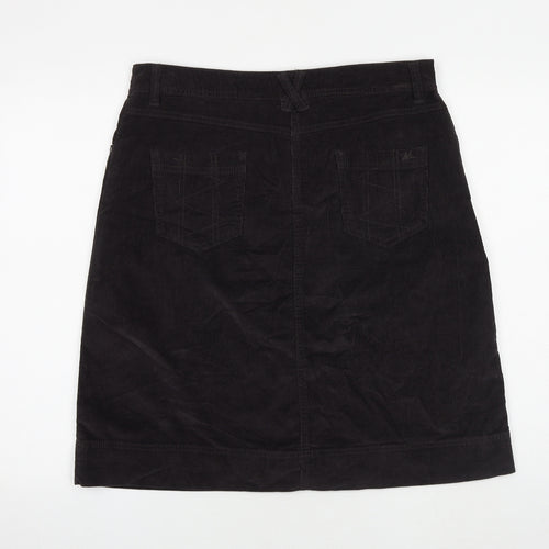 MANTARAY PRODUCTS Womens Grey Cotton A-Line Skirt Size 14 Zip