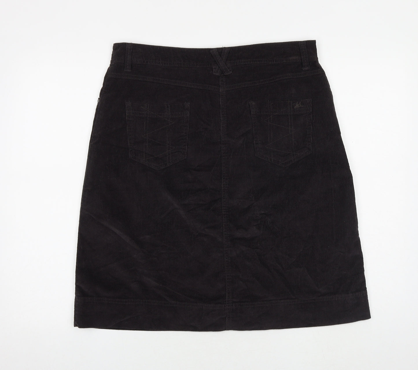 MANTARAY PRODUCTS Womens Grey Cotton A-Line Skirt Size 14 Zip