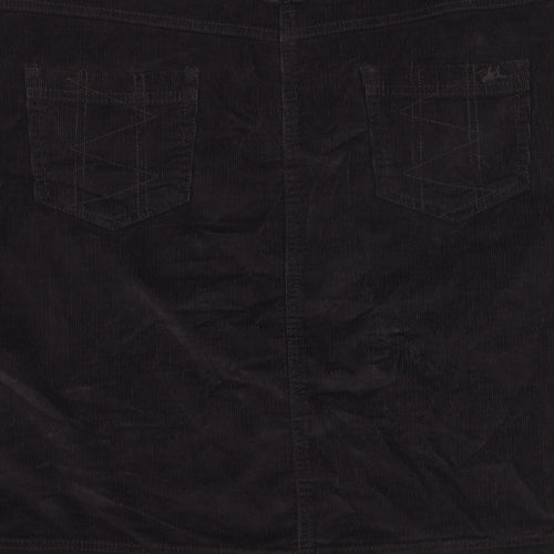 MANTARAY PRODUCTS Womens Grey Cotton A-Line Skirt Size 14 Zip