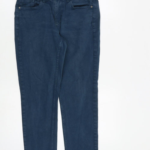 MANTARAY PRODUCTS Womens Blue Cotton Skinny Jeans Size 8 L27 in Slim Zip