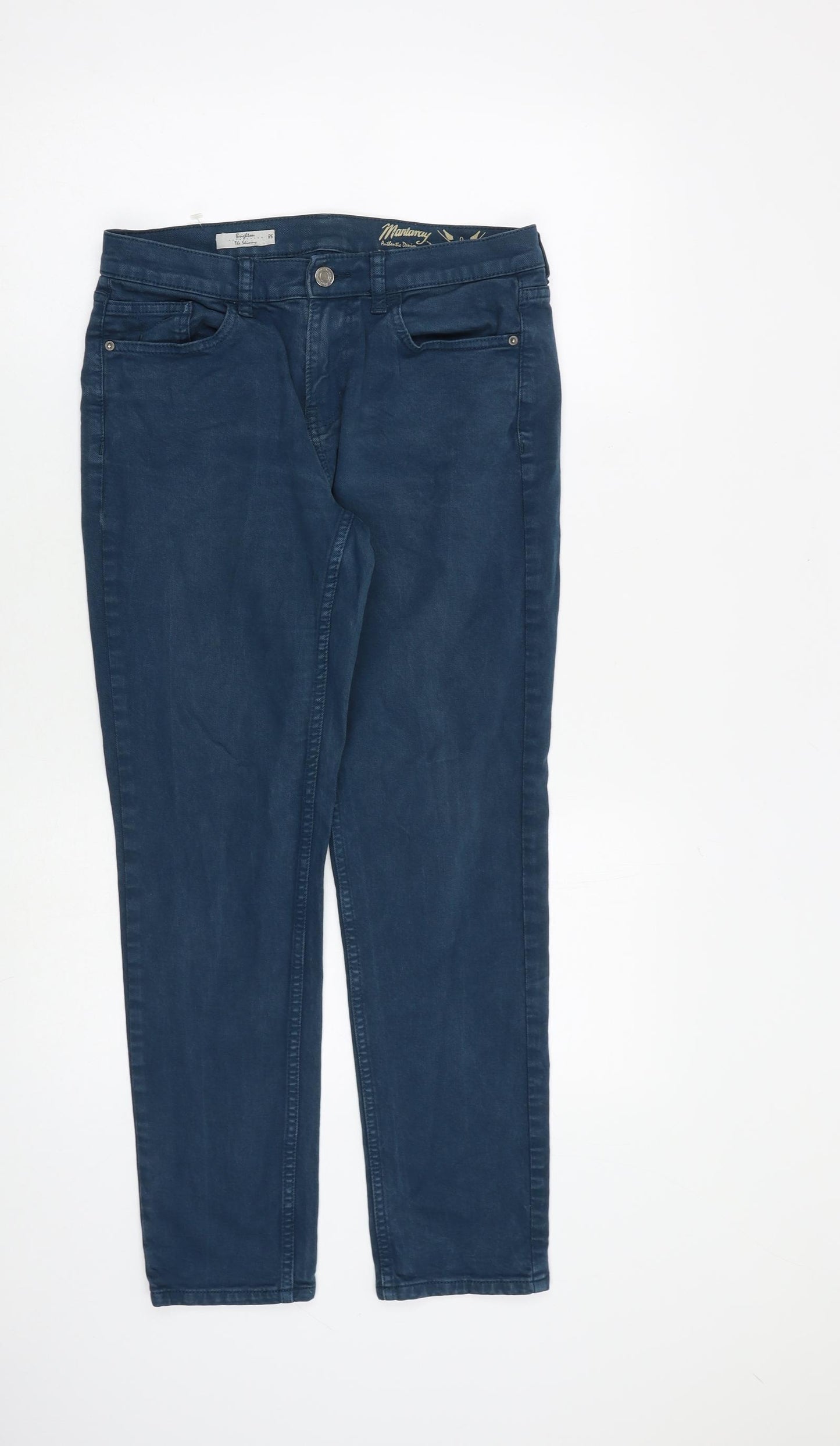 MANTARAY PRODUCTS Womens Blue Cotton Skinny Jeans Size 8 L27 in Slim Zip