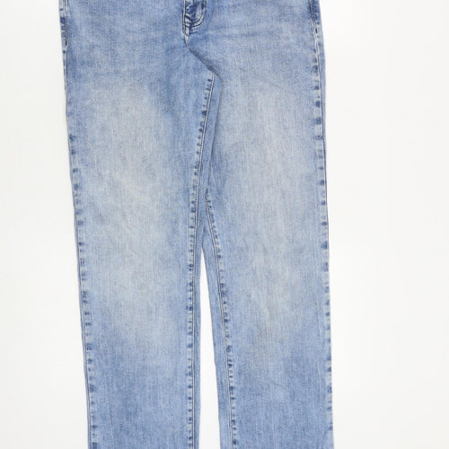 Saint Tropez Clothing Mens Blue Cotton Straight Jeans Size 31 in L32 in Regular Zip