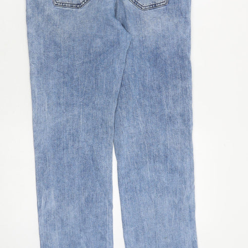 Saint Tropez Clothing Mens Blue Cotton Straight Jeans Size 31 in L32 in Regular Zip