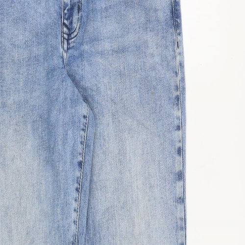 Saint Tropez Clothing Mens Blue Cotton Straight Jeans Size 31 in L32 in Regular Zip