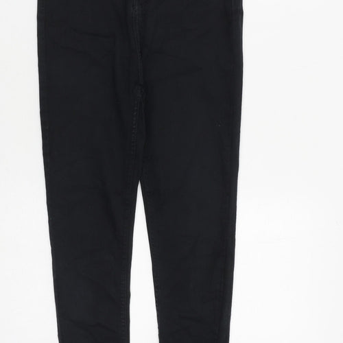 F&F Womens Black Cotton Skinny Jeans Size 8 L27 in Slim Zip