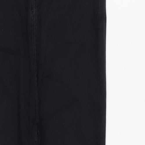 F&F Womens Black Cotton Skinny Jeans Size 8 L27 in Slim Zip