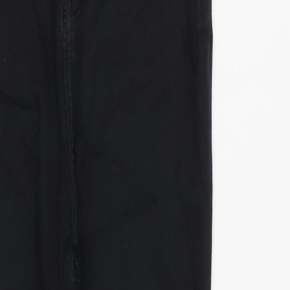F&F Womens Black Cotton Skinny Jeans Size 8 L27 in Slim Zip