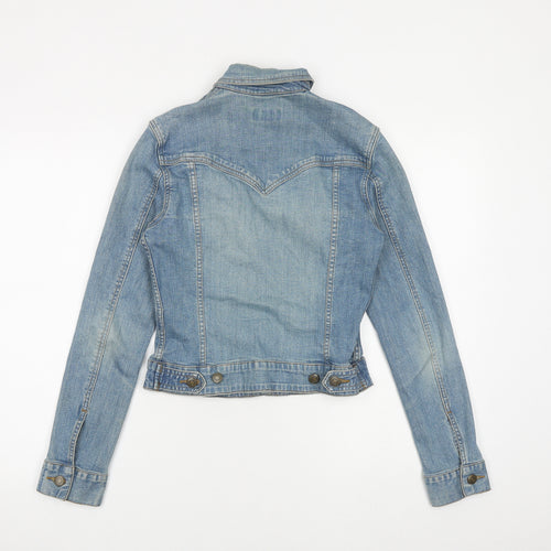 H&M Womens Blue Jacket Size 10 Button