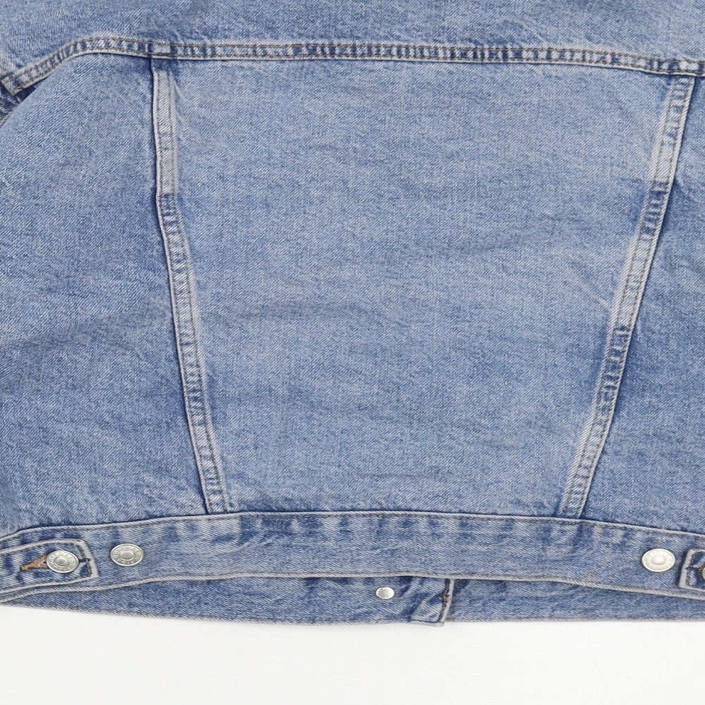 Topshop Womens Blue Jacket Size 10 Button