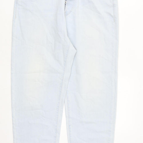 Replay Womens Blue Cotton Mom Jeans Size 31 in L26 in Regular Button