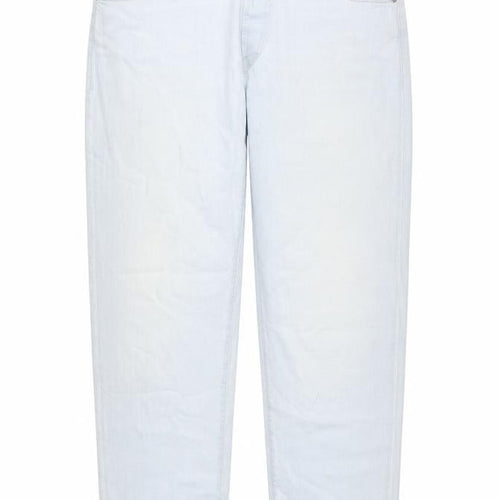 Replay Womens Blue Cotton Mom Jeans Size 31 in L26 in Regular Button
