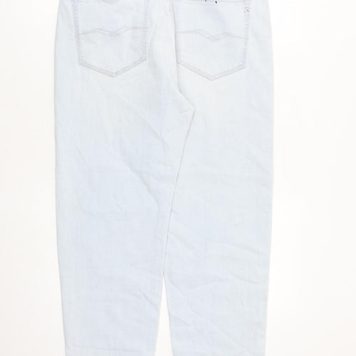Replay Womens Blue Cotton Mom Jeans Size 31 in L26 in Regular Button