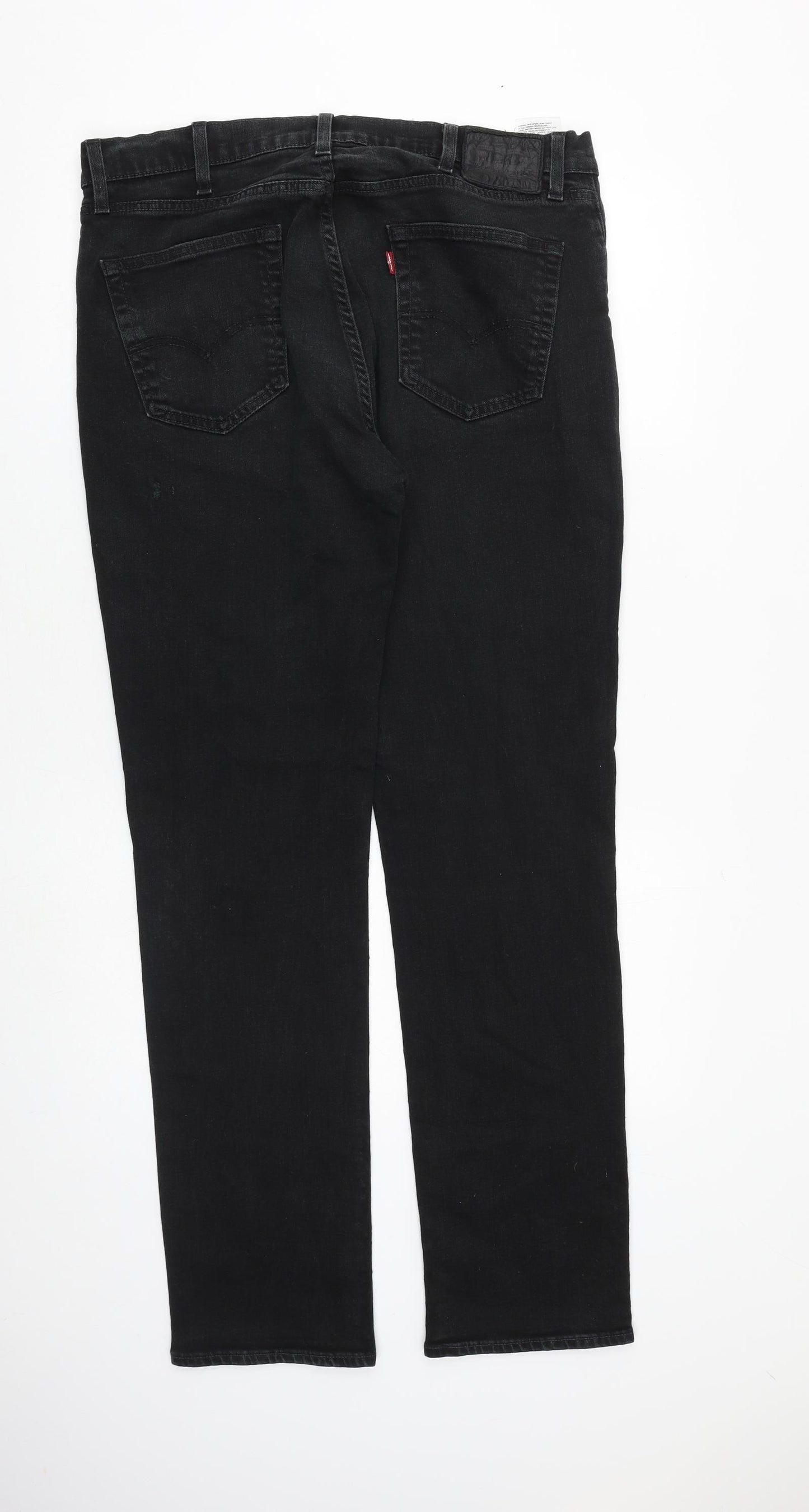 Levi's Mens Black Cotton Straight Jeans Size 38 in L34 in Regular Zip