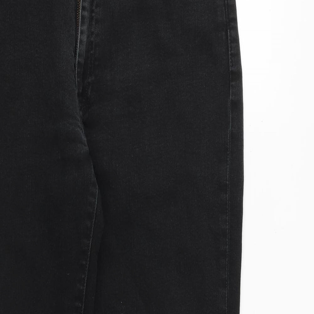 Levi's Mens Black Cotton Straight Jeans Size 38 in L34 in Regular Zip