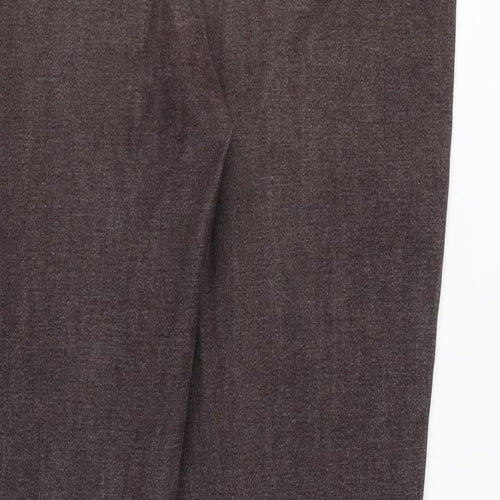 NEXT Womens Grey Cotton Bootcut Jeans Size 16 L31 in Regular Zip