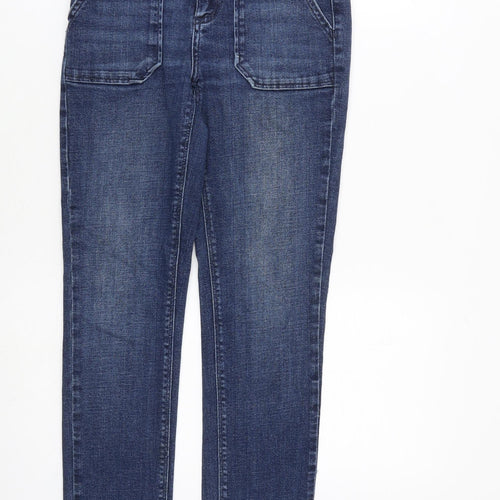 MANTARAY PRODUCTS Womens Blue Cotton Skinny Jeans Size 8 L30 in Regular Zip