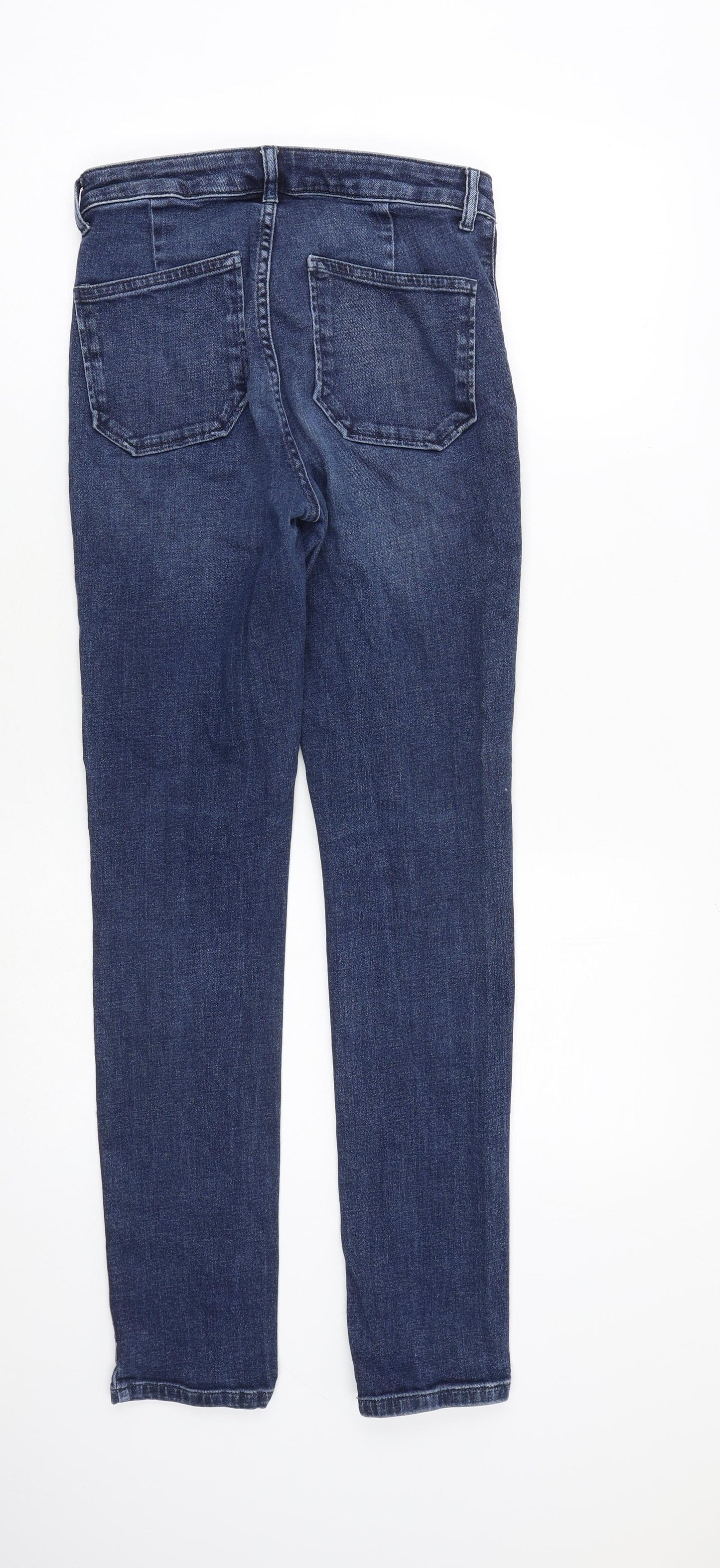 MANTARAY PRODUCTS Womens Blue Cotton Skinny Jeans Size 8 L30 in Regular Zip