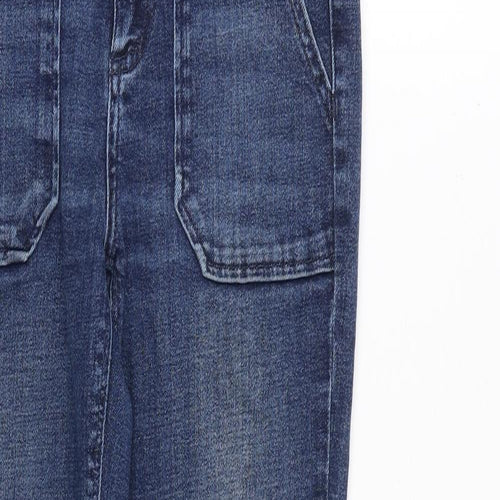 MANTARAY PRODUCTS Womens Blue Cotton Skinny Jeans Size 8 L30 in Regular Zip