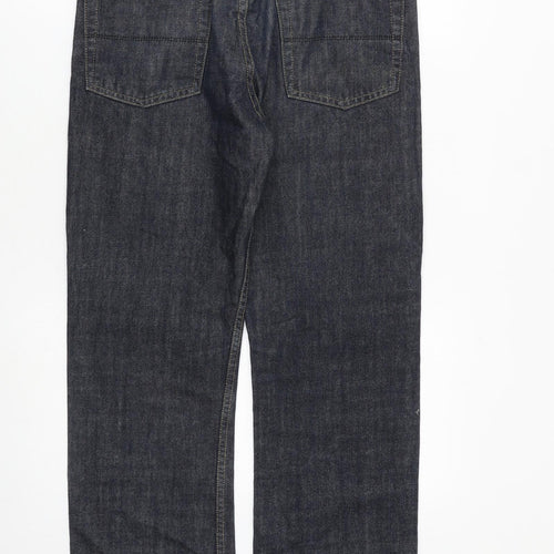 Denim & Co. Mens Blue Cotton Bootcut Jeans Size 32 in L30 in Regular Button