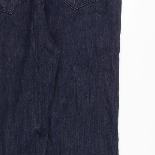 TU Womens Blue Cotton Bootcut Jeans Size 16 L31 in Regular Zip
