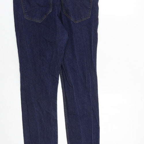 H&M Womens Blue Cotton Straight Jeans Size 32 in L28 in Regular Zip