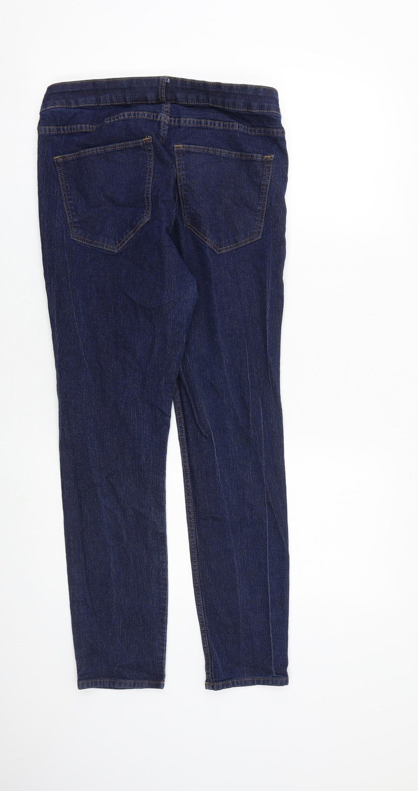 H&M Womens Blue Cotton Straight Jeans Size 32 in L28 in Regular Zip