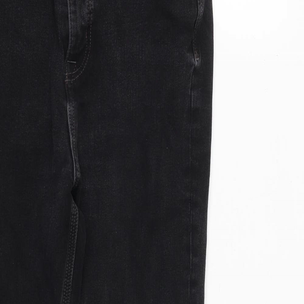 Marks and Spencer Womens Black Cotton Skinny Jeans Size 12 L29 in Regular Zip