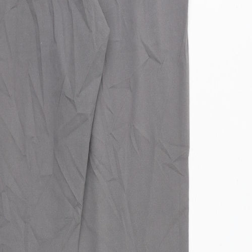 MANTARAY PRODUCTS Womens Grey Cotton Trousers Size 10 L28 in Regular Zip