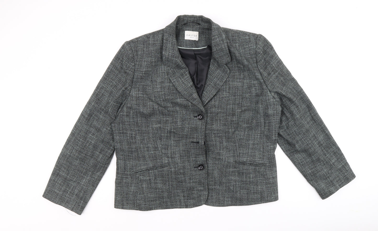 Eastex Womens Grey Viscose Jacket Blazer Size 20