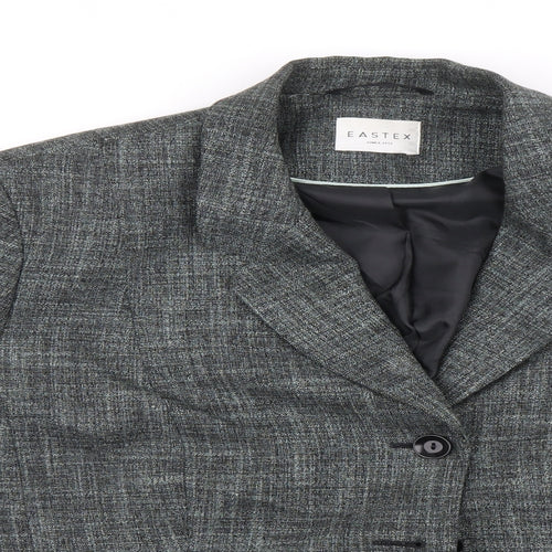 Eastex Womens Grey Viscose Jacket Blazer Size 20
