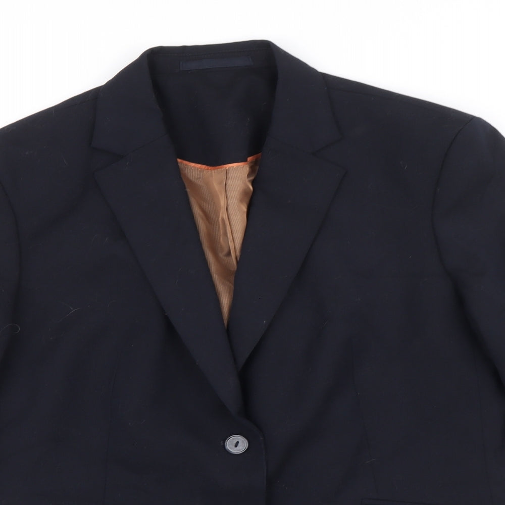 Brook Taverner Mens Black Polyester Jacket Suit Jacket Size 44 Regular