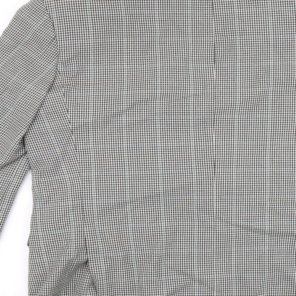 Marks and Spencer Mens Multicoloured Geometric Polyester Jacket Blazer Size 40 Regular