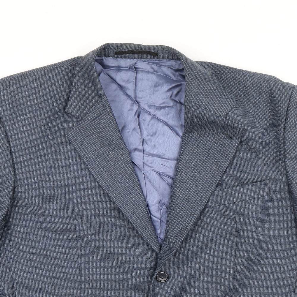 Skopes Mens Blue Polyester Jacket Suit Jacket Size 42 Regular