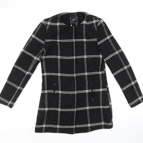 NEXT Womens Black Geometric Jacket Size 8 Zip