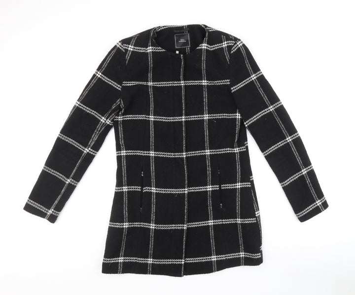 NEXT Womens Black Geometric Jacket Size 8 Zip
