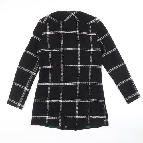 NEXT Womens Black Geometric Jacket Size 8 Zip