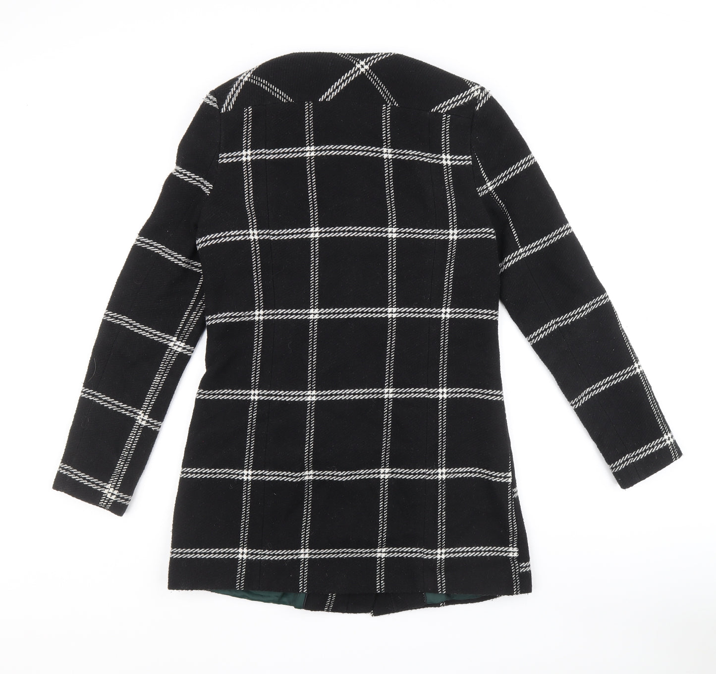 NEXT Womens Black Geometric Jacket Size 8 Zip