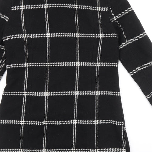 NEXT Womens Black Geometric Jacket Size 8 Zip