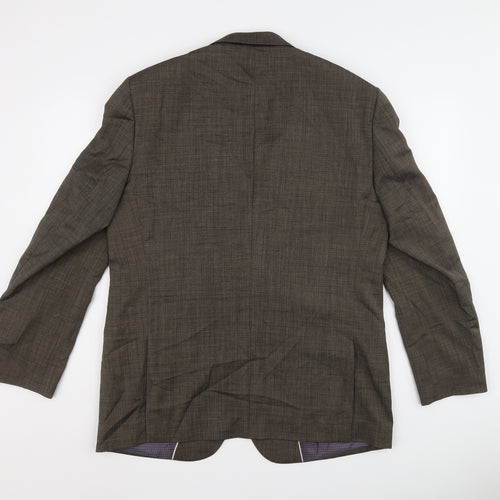 Sacoor Mens Grey Wool Jacket Blazer Size 54 Regular - Five button sleeve