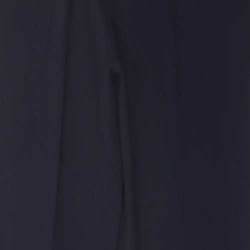 Bonmarché Womens Blue Polyester Trousers Size 14 L27 in Regular Button